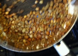 １分ほどでの豆温度