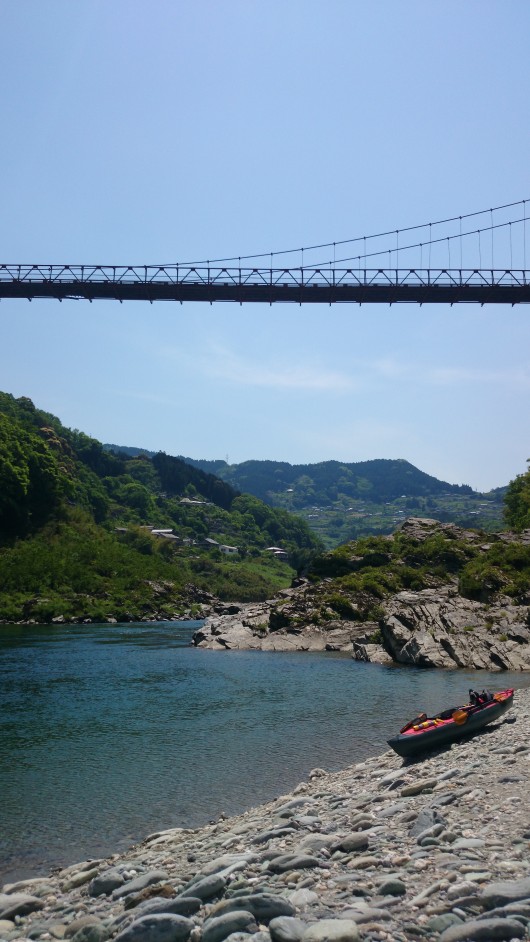 カヌー上陸