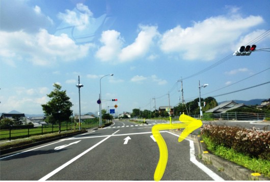 その次の信号を右折します
