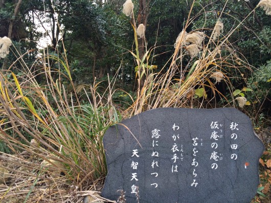 途中あちらこちらに歌碑